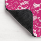 Heißrosa Spitze Mousepad (Ecke)