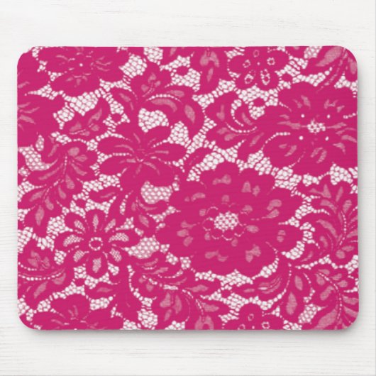 Heißrosa Spitze Mousepad (Vorne)