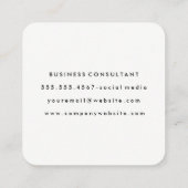 Heißrosa Spray Quadratische Visitenkarte (Rückseite)