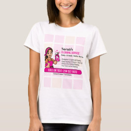 Heißrosa Sprühflasche Zimmermädchen Anruf Hausrein T-Shirt