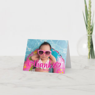 Heißrosa süße Herzen Danke Foto
