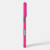 Heißrosa und Rosa monogrammierte Streifen Case-Mate iPhone Hülle (Rückseite / Rechts)
