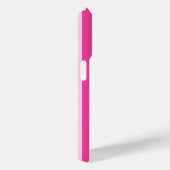 Heißrosa und Rosa monogrammierte Streifen Case-Mate iPhone Hülle (Rückseite / Rechts)