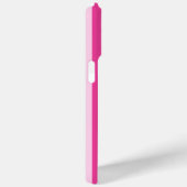 Heißrosa und Rosa monogrammierte Streifen Case-Mate iPhone Hülle (Rückseite / Rechts)