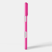 Heißrosa und Rosa monogrammierte Streifen Case-Mate iPhone Hülle (Rückseite / Rechts)