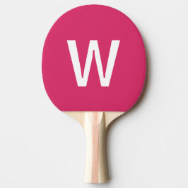 Heißrosa und weiße personalisierte Ping-Pong-Ball Tischtennis Schläger