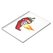 Heißroter Chili Pfeffer Notizblock (Linke Seite)