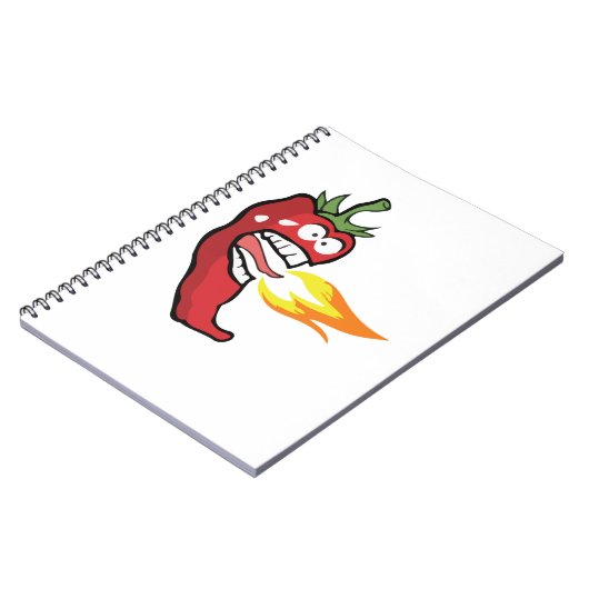 Heißroter Chili Pfeffer Notizblock (Linke Seite)