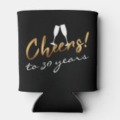 Heißt auf 30 Jahre Gold Black Chic Erwachsene Gebu Dosenkühler (Rückseite)