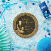 Heißt auf 50 Jahre Black Gold Geburtstag Pappteller (Party)