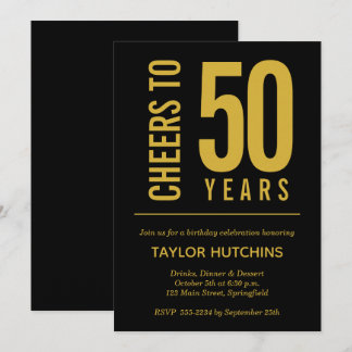 Heißt auf 50 Jahre Schwarz und Gold Geburtstag Einladung