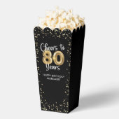 Heißt auf 80 Jahre Black Gold Confetti Geburtstag Geschenkschachtel (Geplatzt)