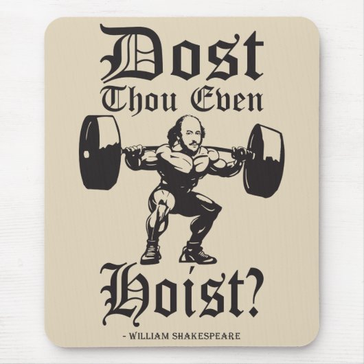 Heißt du überhaupt? - Funny Novelty Shakespeare Mousepad (Vorne)