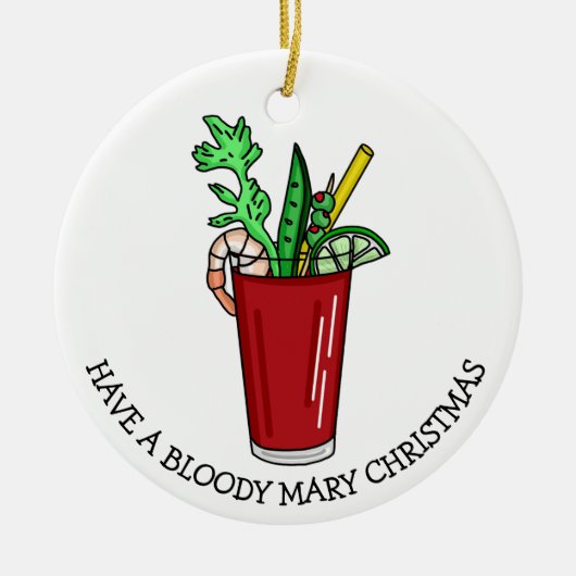 Heißt zu einem blutigen Mary Christmas Funny Keramik Ornament (Vorne)
