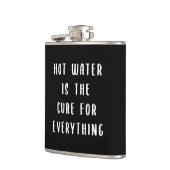 Heisswasser ist für alles Heilmittel Flachmann (Links)