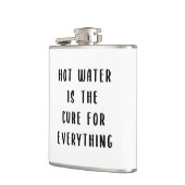 Heisswasser ist für alles Heilmittel Flachmann (Links)