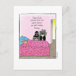 HEIST Cartoon von Ellen Elliott Postkarte