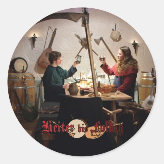 Heiter bis Folkig Aufkleber "Der Tod war da" (Vorderseite)