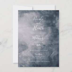 Heiter Blauer Himmel Wolken Himmlische Hochzeit Einladung