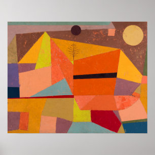 Heitere Gebirgslandschaft von Paul Klee Poster