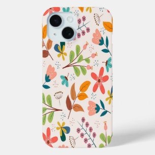 Heitere skandinavische Volkskunst Blumenmuster Case-Mate iPhone Hülle