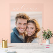 Heiteres Beiges Modernes Foto Acrylschild (Hochzeit)