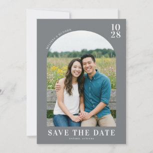 Heiteres Blau Natürliches Foto Save The Date
