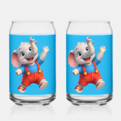 Heiteres blaues Glas-Konzept Dosenglas (Vorderseite)