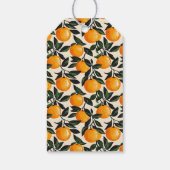 Heiteres Orange Zitrone Geschenkanhänger (Rückseite)