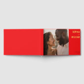 Heiteres Rotes Minimalistisches Foto Gästebuch (Voll)
