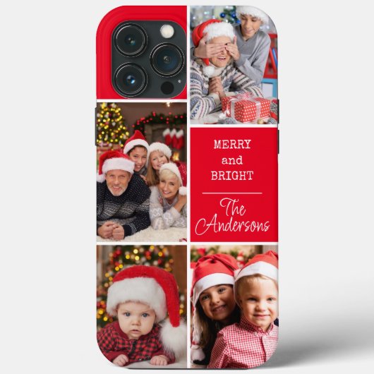 Heiteres Weihnachten Custom Foto Collage Case-Mate iPhone Hülle (Rückseite)