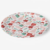 Heiterkeit | Frohe Weihnachts-Teller Pappteller (Schrägansicht)