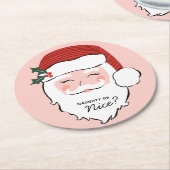 Heiterkeit | Naughty oder Nice Runder Pappuntersetzer (Angewinkelt)