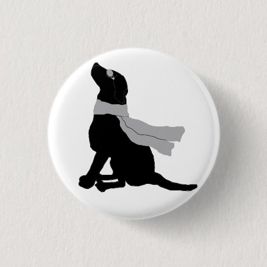 Heiterkeit und Monster Knopffinn-Silhouette Button (Vorderseite)