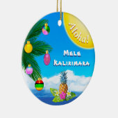 Heitre Mele Kalikimaka Verzierungen, 2 mit Seiten Keramikornament (Rechts)