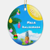 Heitre Mele Kalikimaka Verzierungen, 2 mit Seiten Keramikornament (Links)