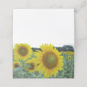 Heitre Sonnenblume gefaltete Mitteilungskarten (Außenseite Aufgefaltet)