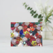 Heitre Weihnachtsknopf-Collage Feiertagspostkarte (Stehend Vorderseite)