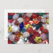 Heitre Weihnachtsknopf-Collage Feiertagspostkarte (Vorne/Hinten)