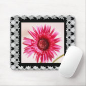 Heitres rosa Gerbera-Gänseblümchen auf Mousepad (Mit Mouse)