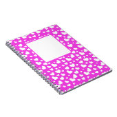 HEITSPINK MIT WEISSEN VALENTINEN LIEBEN HERZEN NOTIZBLOCK (Rechte Seite)