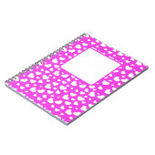 HEITSPINK MIT WEISSEN VALENTINEN LIEBEN HERZEN NOTIZBLOCK (Linke Seite)