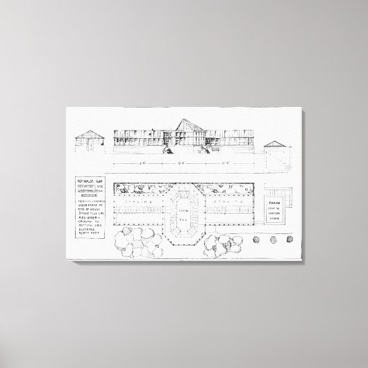 Heizanlage für ein Haus, einen Wintergarten und ei Leinwanddruck (Vorderseite)