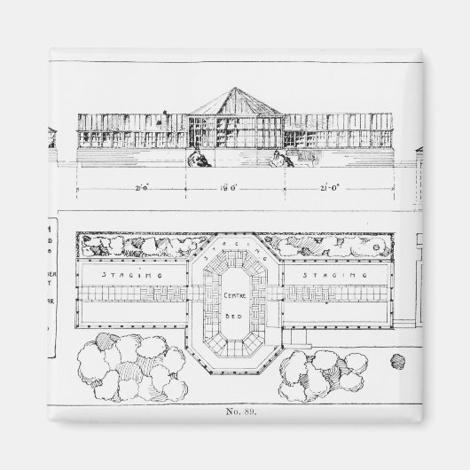 Heizanlage für ein Haus, einen Wintergarten und ei Magnet (Vorne)