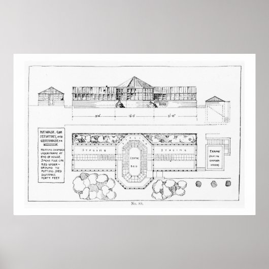 Heizanlage für ein Haus, einen Wintergarten und ei Poster (Vorne)