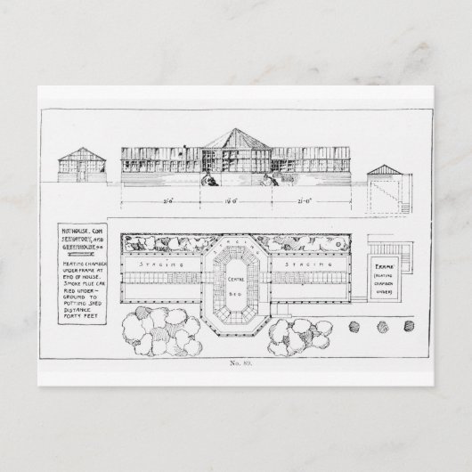 Heizanlage für ein Haus, einen Wintergarten und ei Postkarte (Vorderseite)