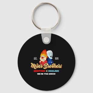 Heizen und Kühlen Brüder Weihnachten Retro Schlüsselanhänger