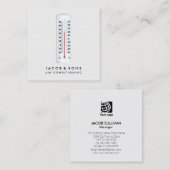 Heizlüftung Klimaanlage HVAC Quadratische Visitenkarte (Vorne/Hinten)