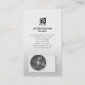 Heizlüftung Klimaanlage HVAC Visitenkarte (Rückseite)