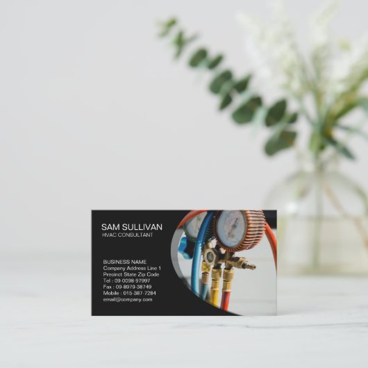 Heizlüftung Klimaanlage HVAC Visitenkarte (Stehend Vorderseite)